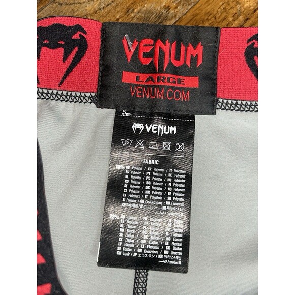 Venum MMA Pants Mens Large Black Fighting Wrestling Boxing Fight Team UFC Spats - Picture 3 of 4
